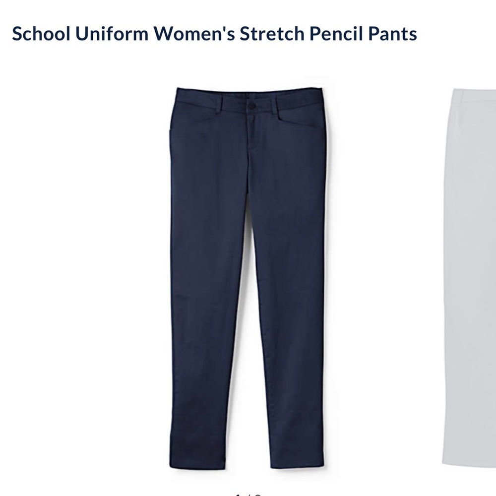 LandsEnd School Uni. Women's Stretch Pencil Pants